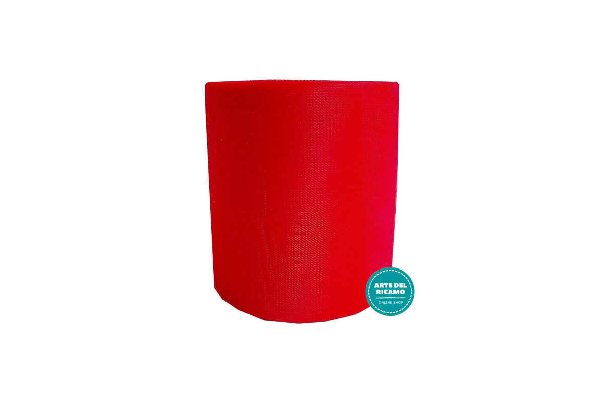 Nastro Tulle Rosso - Altezza 12,5 cm Nastro Tulle Rosso - Altezza 12,5 cm