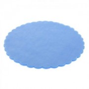 Scalloped Round Tulle  - Light Blue