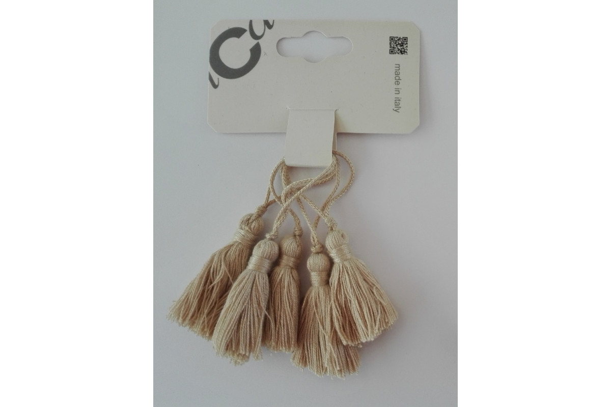 Borla Decorativa de Viscosa - Dimension 5 cm - Color Beige Borla Decorativa de Viscosa - Dimension 5 cm - Color Beige