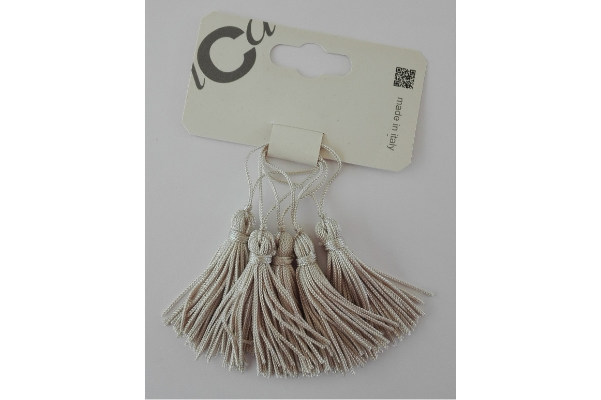 Borla Decorativa de Viscosa - Dimension 5 cm - Color Ecru'