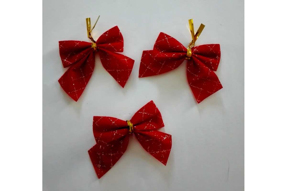 Fiocco Natalizio Rosso e Oro Fiocco Natalizio Rosso e Oro