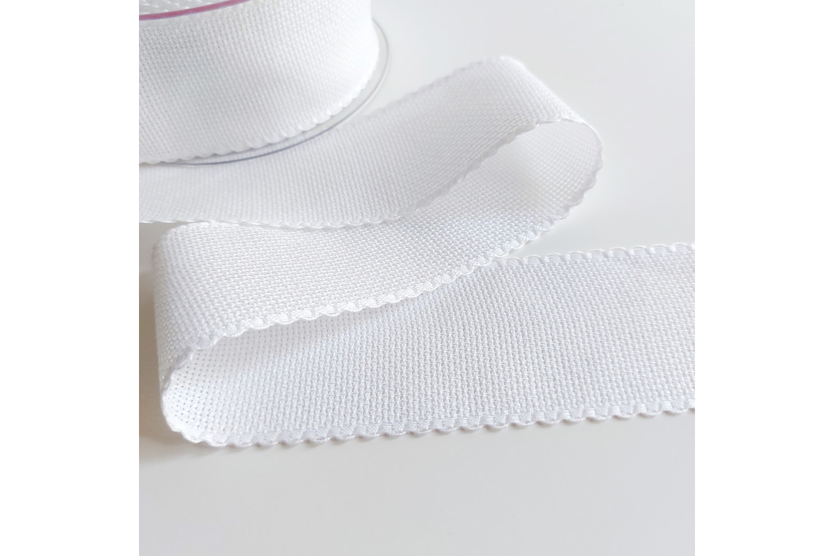 White Aida Band 55 count - 5 cm Width White Aida Band 55 count - 5 cm Width