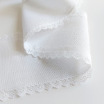Bordo Aida Bianco con San Gallo 55 Quadretti - Altezza 10 cm Bordo Aida Bianco con San Gallo 55 Quadretti - Altezza 10 cm