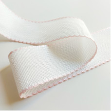 Cinta Entredós Aida con Remate Rosa 55 count - 5 cm de Ancho