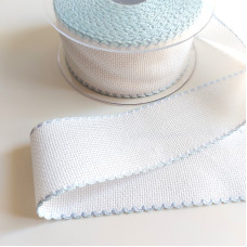 Cinta Entredós Aida con Remate Azul Claro  55 count - 5 cm de Ancho