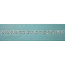Pizzo Macramé con Margherite - Colore Bianco - Altezza 1 cm