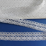 Art. 430013 - White Machine Lace Border - Width 2,5 cm Art. 430013 - White Machine Lace Border - Width 2,5 cm