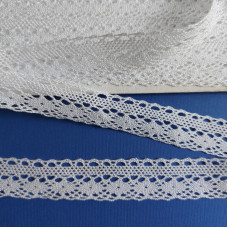 Art. 430013 - White Machine Lace Border - Width 2,5 cm