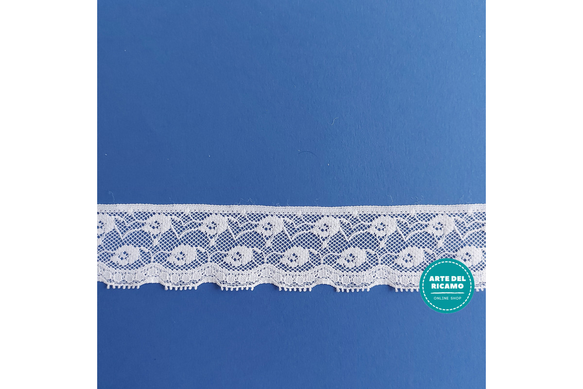 Art. 2571- Pizzo Raschel Bianco - Altezza 3,5 cm