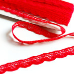 Red Bobbin Lace Border - Width 1 cm Red Bobbin Lace Border - Width 1 cm