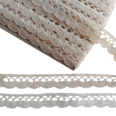 Art. 222 - Cream Bobbin Lace Border - 1,5 cm Art. 222 - Cream Bobbin Lace Border - 1,5 cm