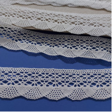 Art. 223 - Merletto a Fuselli Bianco - Altezza 3,00 cm Art. 223 - Merletto a Fuselli Bianco - Altezza 3,00 cm