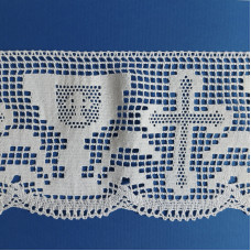 Art. 700 - 1- Religious Bobbin Lace Border - Width 16 cm