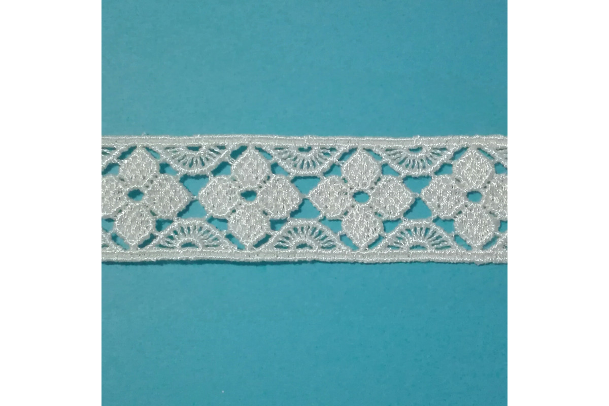Macrame Lace Band - White Color - Width 3 cm