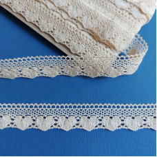 Art. 575 - Hearts Bobbin Lace Border - Cream Color