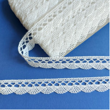 Art. 222 - White Bobbin Lace Border - 1,5 cm Art. 222 - White Bobbin Lace Border - 1,5 cm