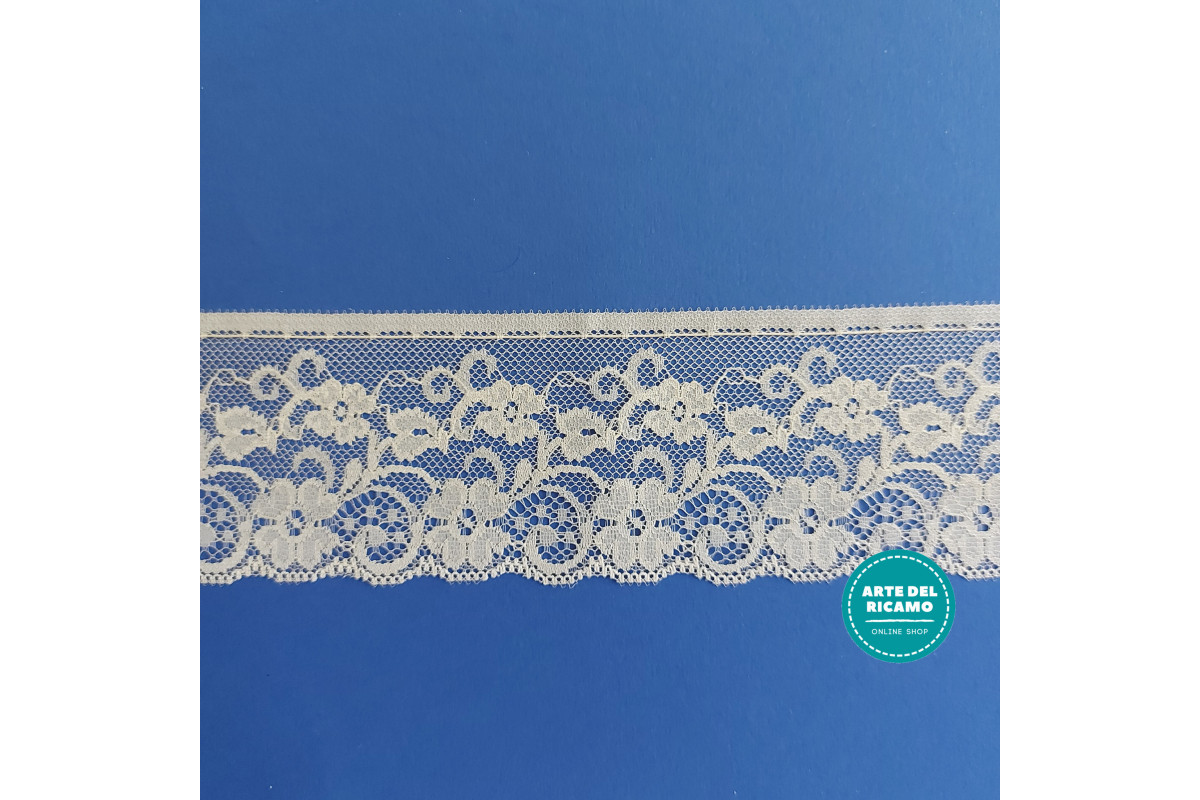 Pizzo Raschel con Tirante - Colore Beige - Altezza 6,5 cm