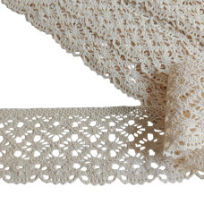 Pizzo a Tombolo in Cotone - Colore Ecru' - Altezza 7 cm Pizzo a Tombolo in Cotone - Colore Ecru' - Altezza 7 cm
