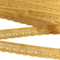 Art. 1247 - Pizzo a Tombolo in Cotone - Colore Giallo - Altezza 2,5 cm