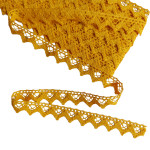 Yellow Bobbin Lace Border - Width 2 cm Yellow Bobbin Lace Border - Width 2 cm