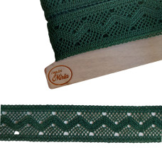 Cotton Lace Border - Dark Green