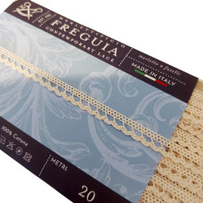 Art. 117 - Merletto a Fuselli - Ecru - Altezza 1,00 cm Art. 117 - Merletto a Fuselli - Ecru - Altezza 1,00 cm