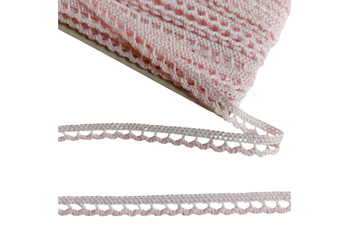 Art. 117 - Merletto a Fuselli - Rosa - Altezza 1,00 cm Art. 117 - Merletto a Fuselli - Rosa - Altezza 1,00 cm