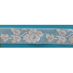 Art. 448 - Roses Bobbin Lace Border - Width 6 cm Art. 448 - Roses Bobbin Lace Border - Width 6 cm