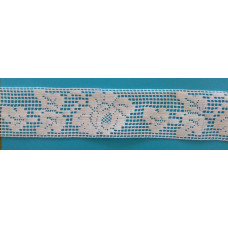 Art. 448 - Roses Bobbin Lace Border - Width 6 cm