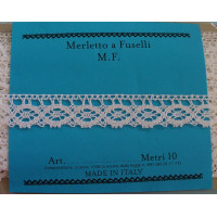 Art. 301 - Merletto a Fuselli Bianco - Altezza 2,5 cm Art. 301 - Merletto a Fuselli Bianco - Altezza 2,5 cm