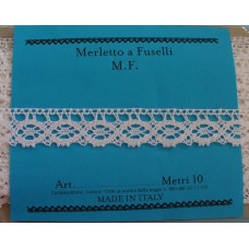 Art. 301 - Merletto a Fuselli Bianco - Altezza 2,5 cm Art. 301 - Merletto a Fuselli Bianco - Altezza 2,5 cm