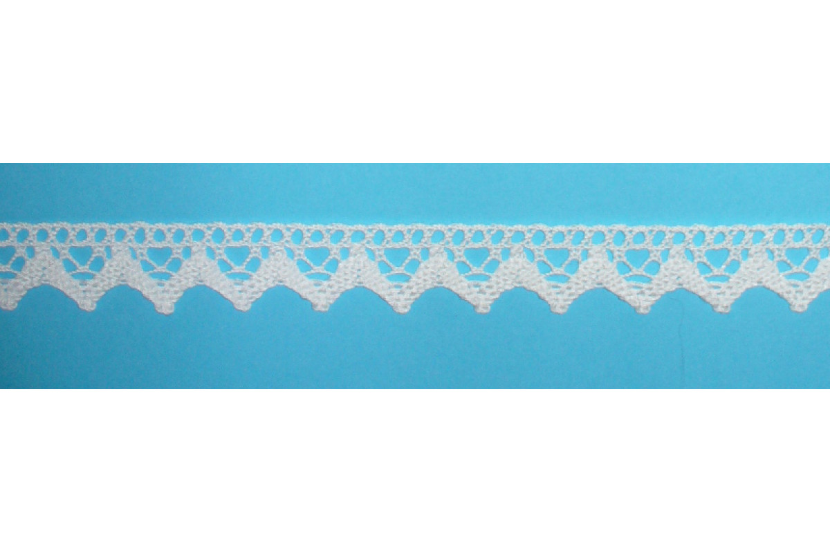 Merletto a Fuselli Bianco - Altezza 2 cm