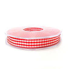 Cinta Cuadros Grandes Vichy - Ancho 10 mm - Color Rojo Cinta Cuadros Grandes Vichy - Ancho 10 mm - Color Rojo