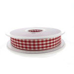 Vichy Ribbon - Width 15 mm - Color Bordeaux Vichy Ribbon - Width 15 mm - Color Bordeaux
