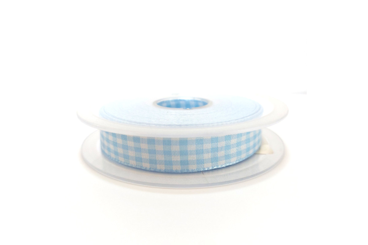 Nastro a Quadretti - Altezza 15 mm - Colore Celeste Nastro a Quadretti - Altezza 15 mm - Colore Celeste