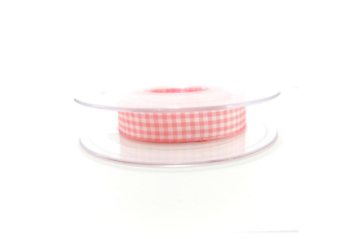 Vichy Ribbon - Width 15 mm - Color Pink