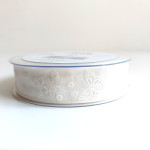 White Organza Ribbon with Butterflies