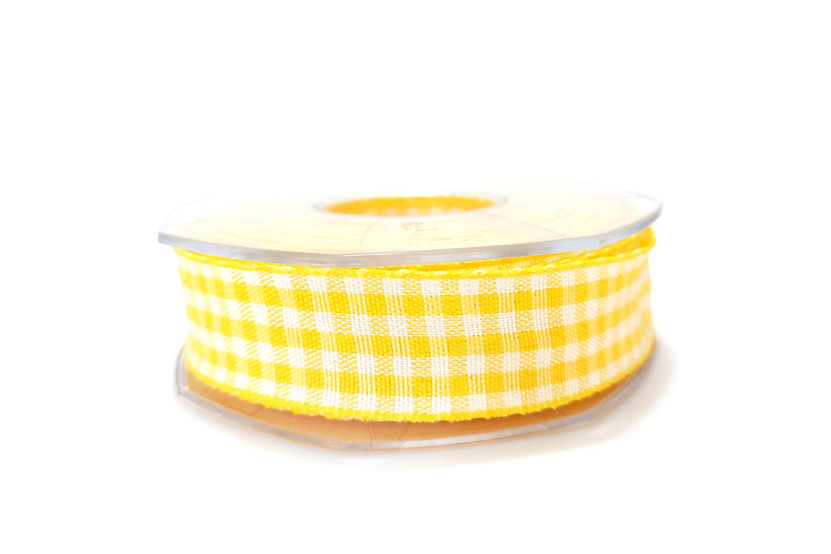 Nastro a Quadretti - Altezza 25 mm - Colore Giallo Nastro a Quadretti - Altezza 25 mm - Colore Giallo