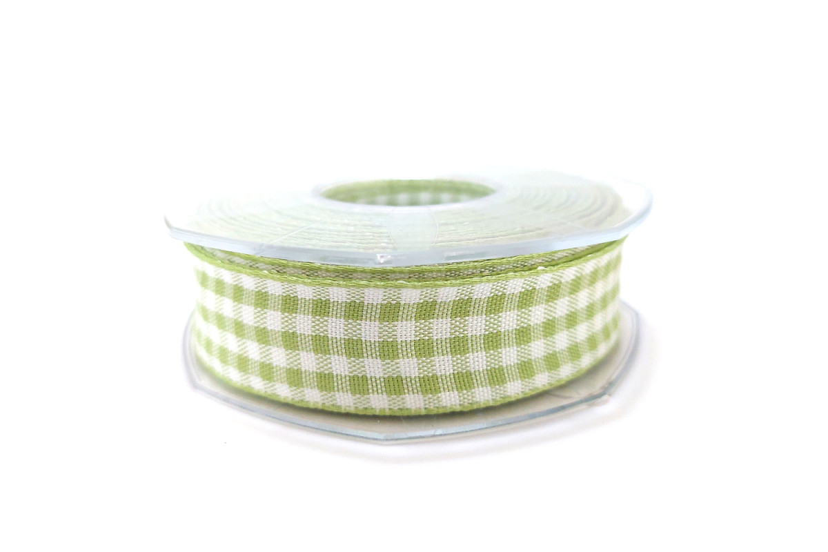 Nastro a Quadretti - Altezza 25 mm - Colore Verde Mela Nastro a Quadretti - Altezza 25 mm - Colore Verde Mela