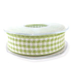 Nastro a Quadretti - Altezza 25 mm - Colore Verde Mela