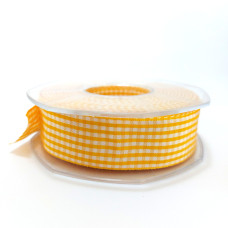Nastro a Quadretti - Altezza 25 mm - Colore Giallo Scuro