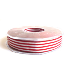 Nastro a Righe Rosso da 15 mm Nastro a Righe Rosso da 15 mm