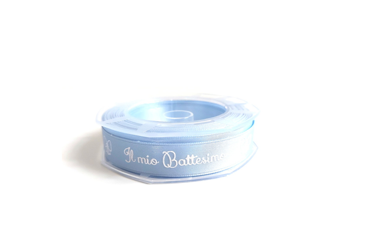Cinta de Raso Il Mio Battesimo - Azul Claro - Ancho 15 mm Cinta de Raso Il Mio Battesimo - Azul Claro - Ancho 15 mm
