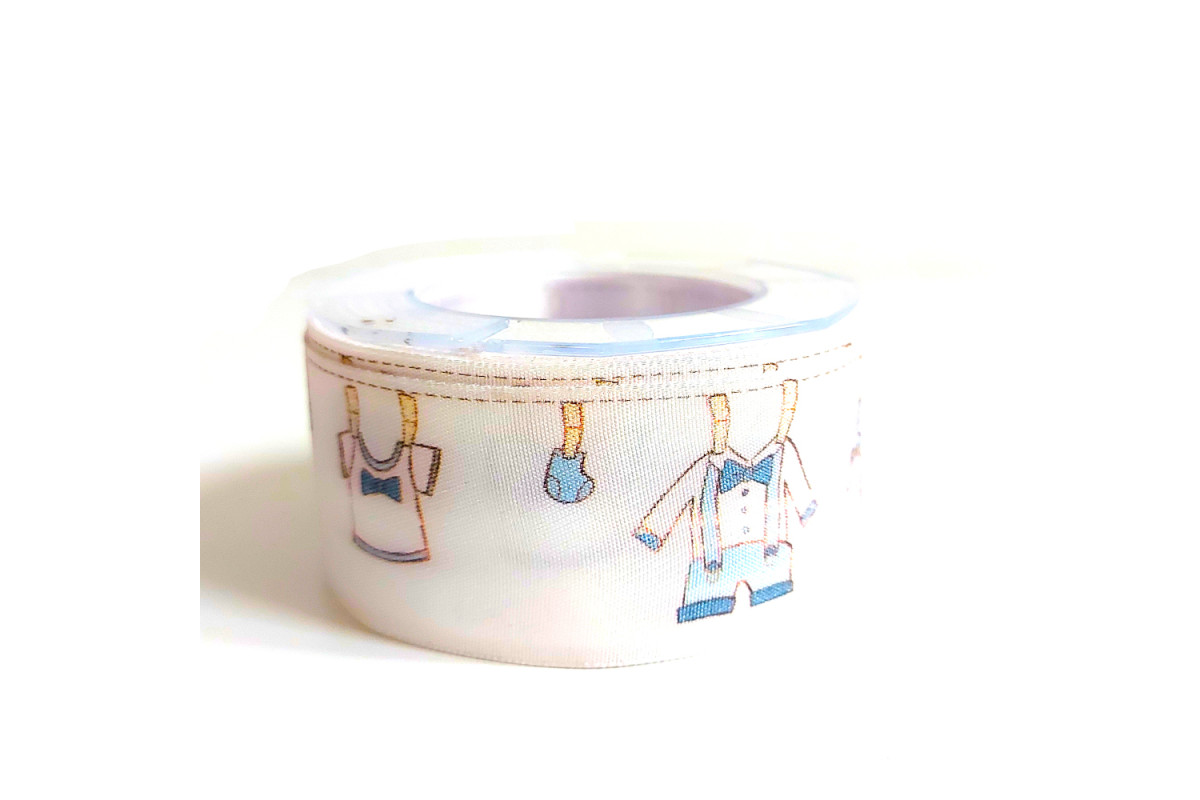 Light Blue Ribbon with Baby Dress