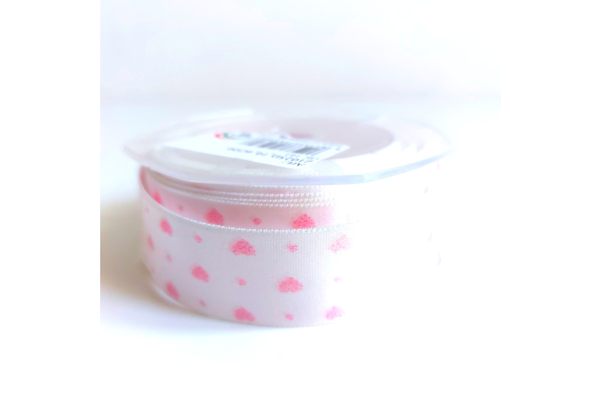 Baby Ribbon with Pink Hearts