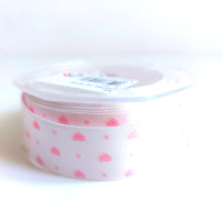 Nastro Raso con Cuoricini Rosa