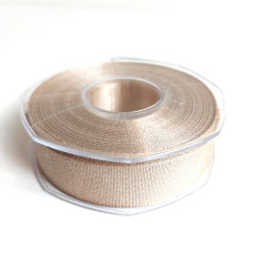 Cinta Doble Raso Lurex 25 mm - Color Champagne