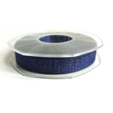 Cinta Doble Raso Lurex 16 mm - Color Azul Oscuro