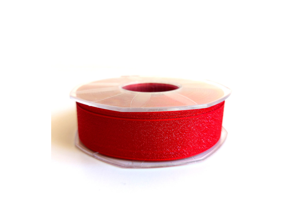 Cinta de Organza Lurex 25 mm - Color Rojo Cinta de Organza Lurex 25 mm - Color Rojo
