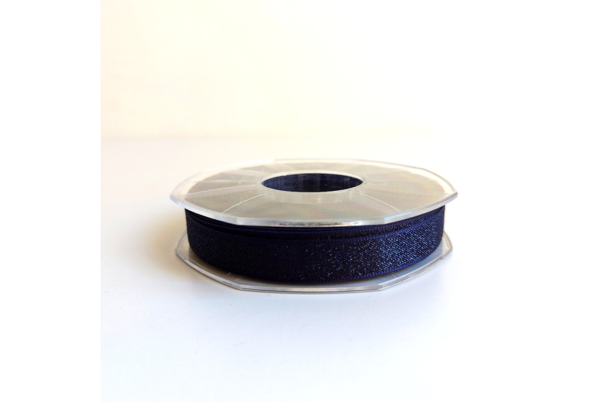 Lurex Organza Ribbon  15 mm - Color Blue